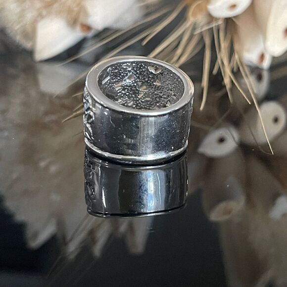 Heavy Sterling Silver Filigree Bold Statement Jewelry 925 size 5.5 size ring - Picture 6 of 6